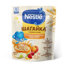 в наличии Nestle Каша Шагайка 5 Злаков Яблоко, земляника и персик, 12мес+, 190гр нестле